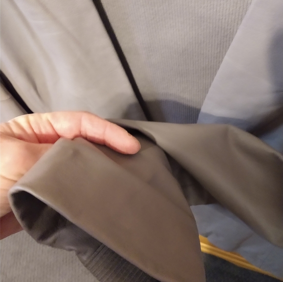 FALL!!HALSTON HERITAGE Sz 10 LEATHER BLAZER / JACKET, TAUPE. KNIT INSET - Picture 7 of 13